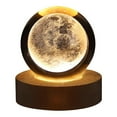 thumbnail image 1 of Gnmfd Crystal Ball LED Night Light Wooden Base Starry Sky Projection Lamp USB Powered Decorative Lamp for Bedroom Living Room Desk Tabletop Party Holiday Christmas Night Lights, 1 of 2