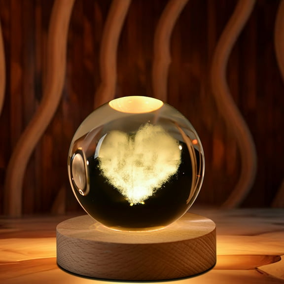 Gnmfd Crystal Night Light Saturn Solar System Engraved LED Desk Lamp 2.35 Inch Decorative Night Light for Bedroom Living Room Office Study Table Holiday Gift Room Lights