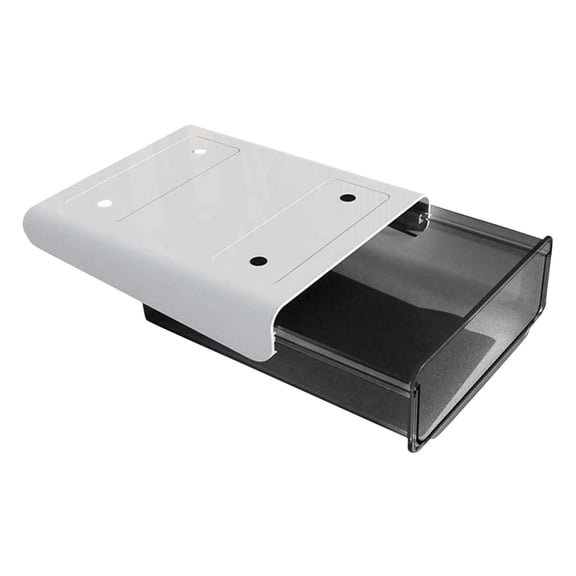 Gnmfd Under Desk Drawer Tray Organizer Hidden Storage Box Self Adhesive, Office Desktop Organizer for Pens Accessories Electronics, Storage Cabinet and Storage for Workspace