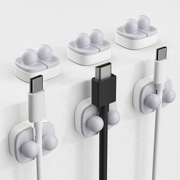 Gnmfd Desktop Cable Organizer, 6-Pack Wire Management Clips for Charging Cables, USB, & Mouse Cords, Stylish and Functional Desk Storage Solution, Perfect for Home & Office Organization