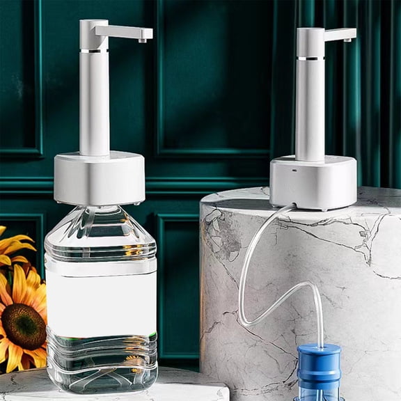 Gnmfd Desktop Water Bottle Dispenser USB Rechargeable Automatic Pump for 5-Gallon Universal Bottles with Detachable Design for Home Office Kitchen Outdoor Use Portable Hydration Solution