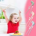 thumbnail image 1 of Gnmfd Dinosaur Training Chopsticks for Beginners, Non-Slip Dimpled Tip for Easy Food Grasping, One-Piece Easy Clean Design, Safe Food-Grade Chopsticks for Mealtime Practice for Adults, 1 of 9
