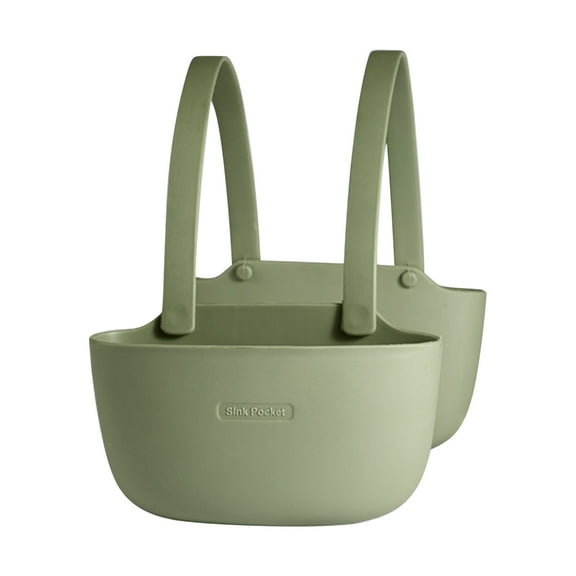 Gnmfd Double Layer Kitchen Sink Storage Hanging Bag, Faucet Organizer for Sponges, Soap, Dish Brush, Multi-Functional Storage for Kitchen, Bathroom, Countertop, Easy Drain