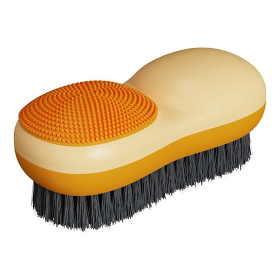 Gnmfd Double-Sided Laundry Brush Soft Bristles, Multi-Purpose Shoe and Clothes Cleaning Tool, Gentle Fabric Care, Household Cleaning for Tiles, Bathtubs, Shoes, Durable Easy Grip Brush
