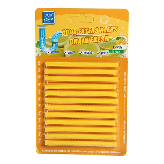 Gnmfd Drain Cleaning Sticks, Enzyme Deodorizing Sewer Rods for Kitchen Bathroom Toilets, Dissolves Grease Hair Soap Scum to Prevent Clogs and Odors, Safe for All Pipes