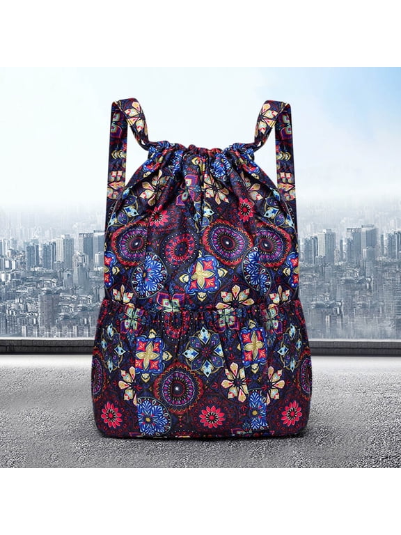 Drawstring Foldable Backpack with Wet & Dry Separation, Large Capacity Sports Travel Bag, Waterproof Gym Duffle for Clothes, Shoes, and Towels, Ideal for Travel, Gym, and Outdoor Activities