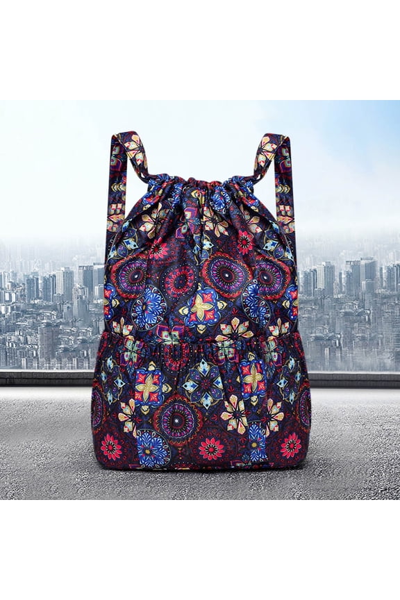 Drawstring Foldable Backpack with Wet & Dry Separation, Large Capacity Sports Travel Bag, Waterproof Gym Duffle for Clothes, Shoes, and Towels, Ideal for Travel, Gym, and Outdoor Activities