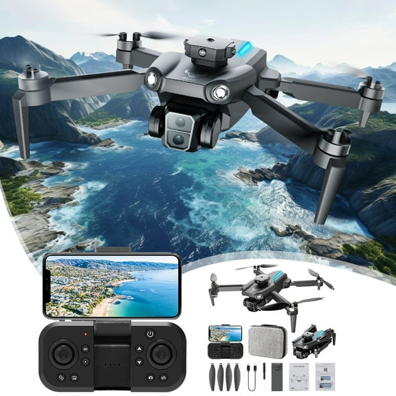 Gnmfd Drone with 1080P FPV Camera for Adults, RC Quadcopter with Altitude Hold, Headless Mode, Gesture Control, WiFi FPV, 3-Speed Mode, Foldable for Outdoor Adventures and Decorations