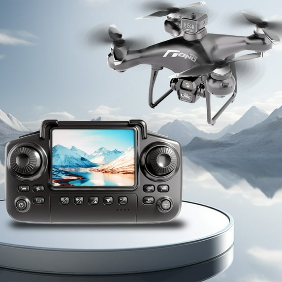 Gnmfd Drone with 1080P HD Camera 4.5" Screen Remote, Brushless Motor, Altitude Hold, Obstacle Avoidance, One Key Takeoff/Landing, LED Lights, RC Quadcopter for Aerial Photography