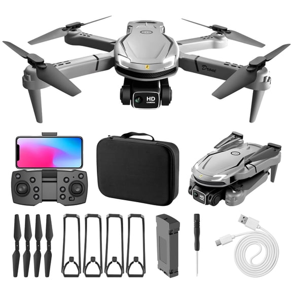 Gnmfd Drone with Dual 4K Camera RC Quadcopter, Foldable Design, Altitude Hold, Headless Mode, Trajectory Flight, WiFi FPV, 360° Flips, Aerial Photography Drones, Outdoor Exploration