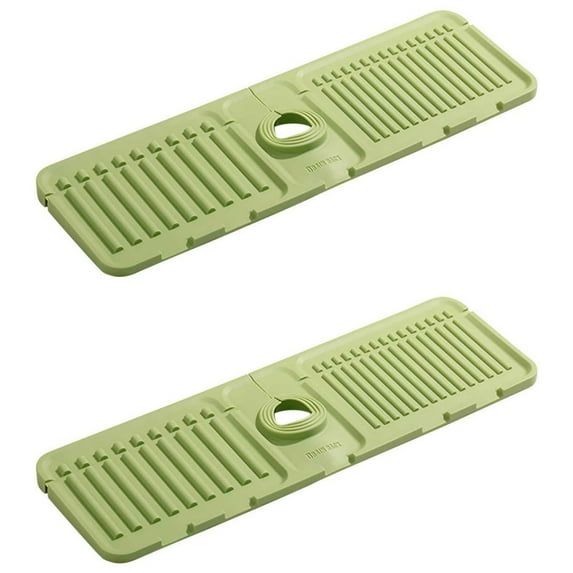 Gnmfd Faucet Splash Guard Pad 2PCS Kitchen Sink Water Flowing Pad Countertop Protection, Quick Dry Reusable Mat Prevents Water Stains, Splash Proof Sink Faucet Cover for Home Bathroom