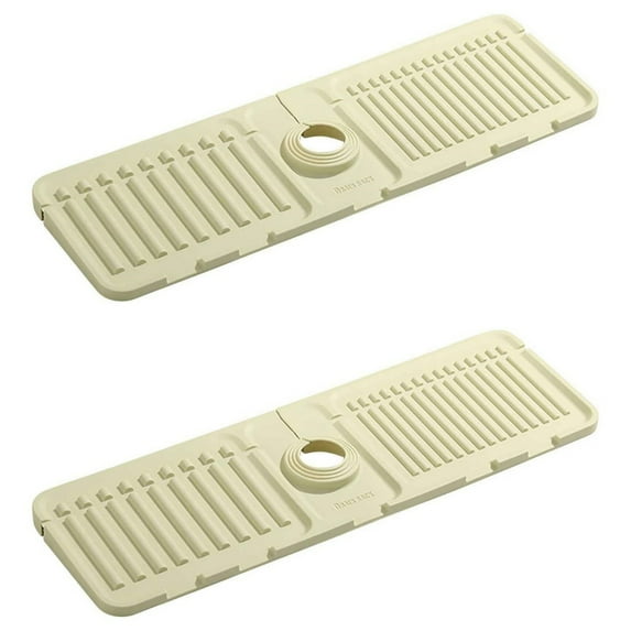 Gnmfd Faucet Splash Guard Pad 2PCS Kitchen Sink Water Flowing Pad Countertop Protection, Quick Dry Reusable Mat Prevents Water Stains, Splash Proof Sink Faucet Cover for Home Bathroom