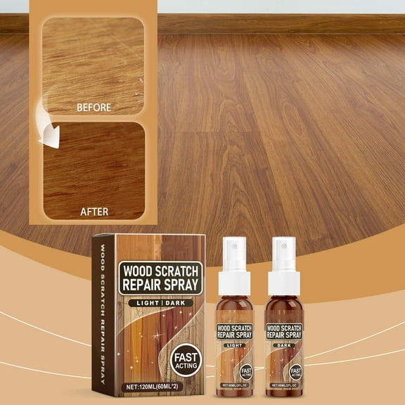 Gnmfd Fix Scratch Remover Spray 60ml, Wood Floor & Furniture Repair Kit, Fills Scratches, Restores Gloss, Long-Lasting Scratch Resistance, Safe for Home & Office Wooden Floors
