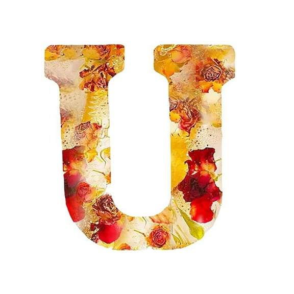 Gnmfd Flower Night Light Resin Alphabet Lamp Floral Letter LED Night Lights Plug Into Wall For Bedroom Living Room Table Home Decor Romantic Ambient Lighting For Room Decoration Christmas Lights