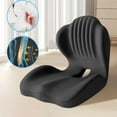 thumbnail image 1 of Gnmfd Foam Integrated Cushion and Backrest Ergonomic Seat Cushion for Office Chair, Home, Travel, Posture Support, Relieves Back Pain, Blanket Ladder, Long Sitting Comfort, 1 of 5
