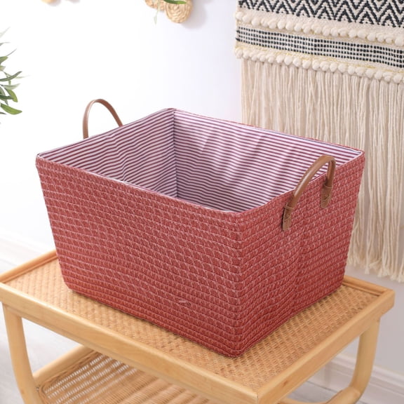 Gnmfd Foldable Laundry Basket Dirty Clothes Hamper with Rope Handle, Large Capacity Laundry Storage Bin, Bathroom Closet Organizers and Storage, Dorm Bedroom Toy Storage Essentials