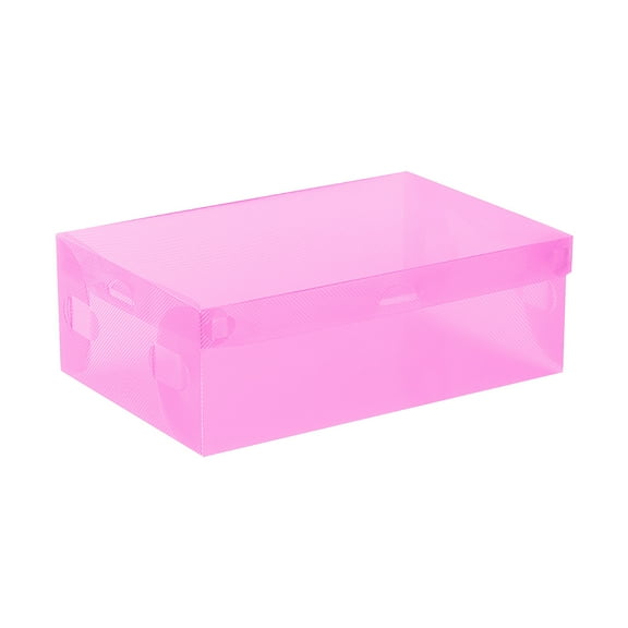 Gnmfd Foldable Plastic Shoe Box Organizer Stackable Storage Container with Transparent Lid for Closet Shoe Storage Home Organization Space Saving Dormitory Essentials