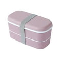 thumbnail image 1 of Gnmfd Food-Grade Double-Layered Lunch Box with Divided Compartments, Leak-Proof Microwave Safe Storage Container for Work Office Travel, Pasta Sandwich Salad Fruit Organizer Meal Prep, 1 of 2