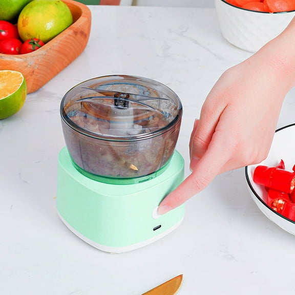 Gnmfd Food Shredder Rechargeable Mini Kitchen Robot 300ml One-Button Garlic Crusher Meat Grinder Whisk Cream Compact Household Food Processor Portable for Baby Food Home Cooking