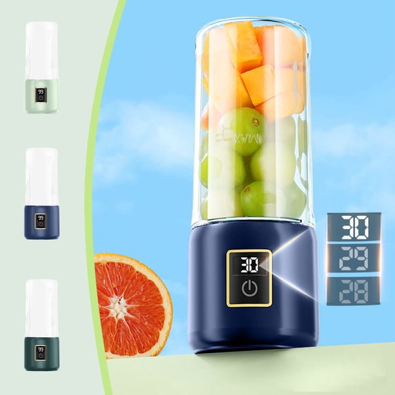 Gnmfd Fruit and Vegetable Juicer Small Home Portable Juices Extractor with Wireless Charging, Two-Tap Start, 12 Blade Cutter for Fresh Juice Smoothies Healthy Drinks for Travel Kitchen