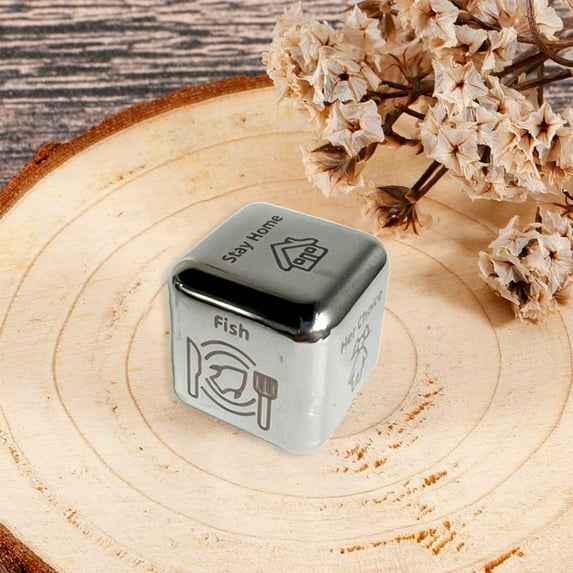 Gnmfd Funny Couple Food Dice Game, Anniversary Wedding Valentine’s Day Christmas Birthday Gift for Men Women, Stainless Steel Dinner Decider Dice Romantic Game for Couple Date Night