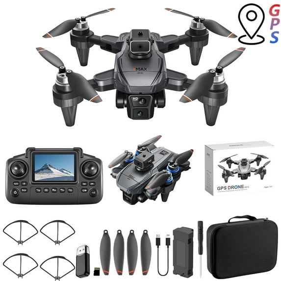 Gnmfd GPS Drone with 1080P Camera 5G Screen Remote, Brushless Motor, Altitude Hold, Obstacle Avoidance, One Key Return, RC Quadcopter for Adults for Aerial Photography and VR Flying