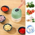thumbnail image 1 of Gnmfd Garlic Masher Food Processor Small 250ml Handheld Chopper, USB Rechargeable Vegetable Fruit Meat Ginger Chili Cutter, One Button Mini Kitchen Chopper Efficient Portable Food Mincer, 1 of 8