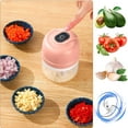 thumbnail image 1 of Gnmfd Garlic Masher Food Processor Small 250ml Handheld Chopper, USB Rechargeable Vegetable Fruit Meat Ginger Chili Cutter, One Button Mini Kitchen Chopper Efficient Portable Food Mincer, 1 of 8