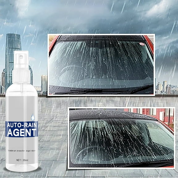 Gnmfd Glass Cleaner Rainproof Spray for Windshields, Anti-fog Hydrophobic Automotive Liquid for Car Mirrors Windows Bathroom Glass, Nanotechnology Coating for Clear Night and Wet Weather Visibility