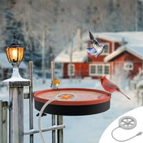 Gnmfd Heated Bird Bath Heater Thermostatically Controlled Outdoor Pond Heater for Winter Livestock Pets Prevent Freezing Water Trough Small Medium Birdbaths