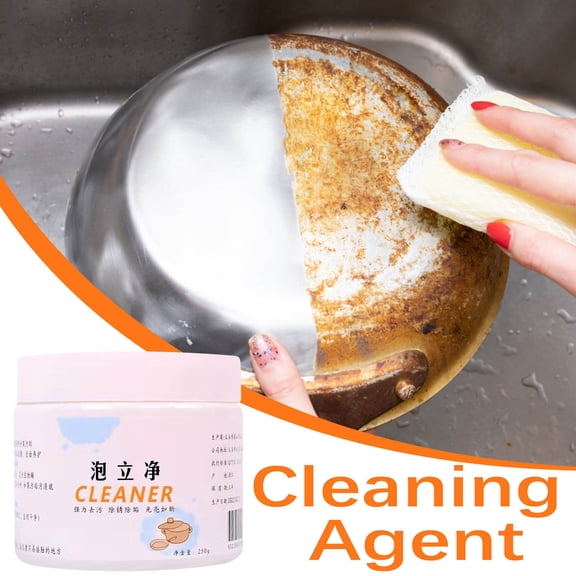 Gnmfd Heavy Oil Pot Cleaner Soak and Degreaser, Powerful Kitchen Range Hood Scrubbing Agent for Stubborn Grease Removal, Rust Prevention and Maintenance for Cookware and Kitchen Appliances