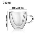 thumbnail image 1 of Gnmfd High Borosilicate Glass Heart-Shaped Milk Tea Cup Double-Layer Insulated Coffee Mug for Hot Cold Beverages Home Office Unique Gift Birthday Anniversary 180ML-240ML, 1 of 4