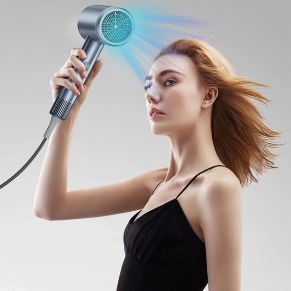 Gnmfd High-Power Ionic Hair Dryer Home Salon Hot Wind Styling Comb, Quick Dry Technology with Multiple Speeds for Straight Curl Volumizing, Portable Travel Hair Dryer for Daily Use