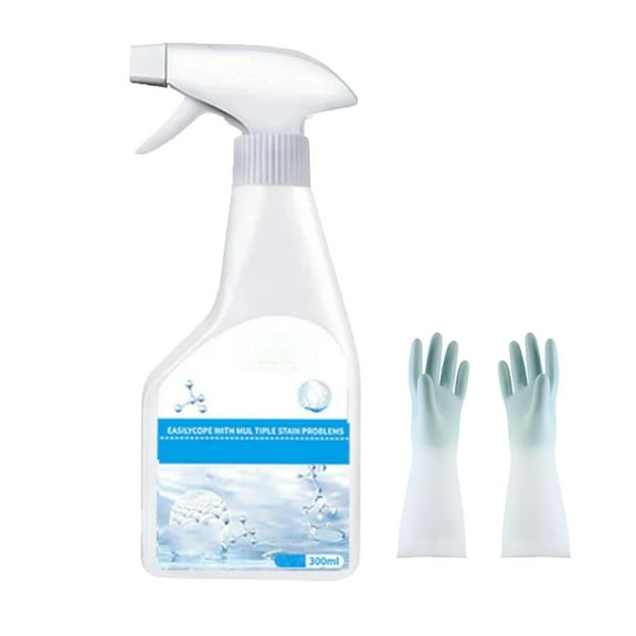 Gnmfd Home Stain Remover Spray 300ml, Enzyme-Based Laundry Stain Cleaner for Grease Ink Food Sweat on Linen Cotton Synthetic Fabric, Fast Dry Cleaning Spray for Clothes Sofa Travel Use