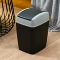 thumbnail image 1 of Gnmfd Household Garbage Bin Flip Lid Trash Can for Kitchen Living Room Bathroom, Ring Design Keeps Bag in Place, Elegant Modern Decor Waste Bin for Party Favors Home Office Storage, 1 of 6
