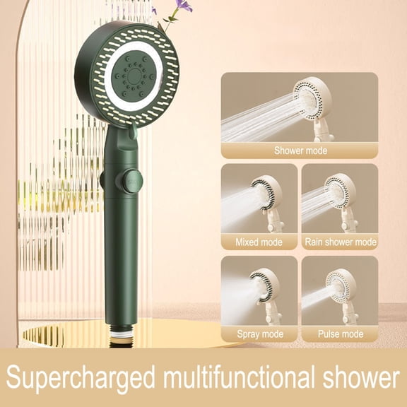 Gnmfd Household Pressurized Showerhead with Five Speed Settings, High Pressure Water Nozzle for Bathroom or Kitchen Sink, Adjustable Handheld Shower for Daily Washing Use