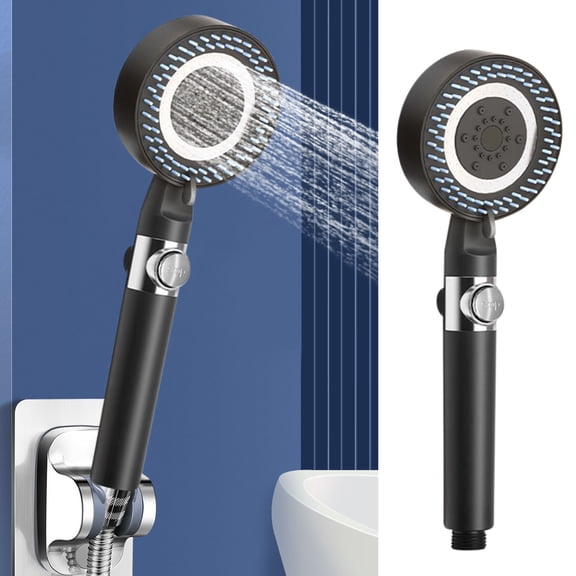 Gnmfd Household Pressurized Showerhead with Five Speed Spray, Powerful Handheld Shower Nozzle for Bathroom or Kitchen Cleaning, Water Saving Shower Head for Home Use