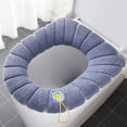 thumbnail image 1 of Gnmfd Household Toilet Seat Cover Washable Warm Knitted Thick Soft Cushion for Cold Winter Comfort, Universal Fit for Bathroom Toilet Seats, Hygienic and Easy to Clean, 1 of 4