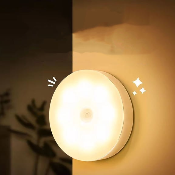Gnmfd Human Motion Sensor Night Light LED Intelligent Automatic Corridor Lamp USB Powered Small Night Lights for Bedroom Bathroom Hallway Closet Staircase Security Lighting