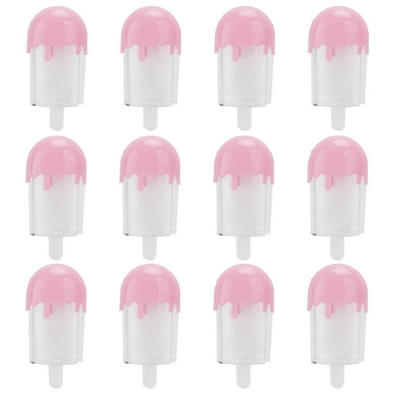 Gnmfd Ice Cream Candy Box Set of 12 Plastic Candy Containers Party Favor Storage Boxes Transparent Candy Case for Wedding Birthday Baby Shower Holiday Gift Storage Organizer for Dessert Table