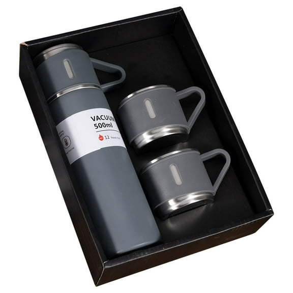 Gnmfd Insulated Cup Set Double Wall Stainless Steel Vacuum Flask with Tea Filter Leakproof Travel Coffee Mug for Office Outdoor Work Gift for Coffee Lovers