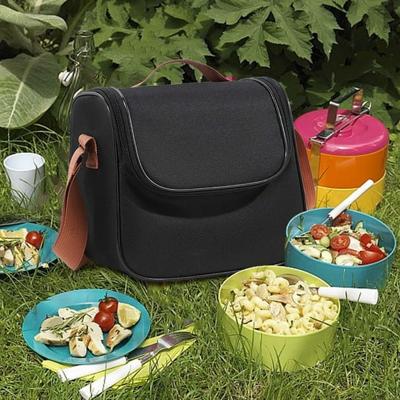 Gnmfd Insulated Lunch Bag, Bento Food Storage Bag with Ice Retention, Spacious Interior for Lunchboxes, Snacks, Drinks, Food Containers with Lids, Office, Travel, School, Holiday Meal Storage