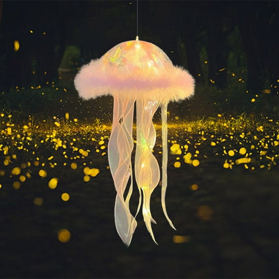Gnmfd Jellyfish DIY Lamp Material Pack New Year's Eve Decorations Room Party Table Decor Hanging Light for Sea Mermaid Underwater Theme Party LED Lights for Bedroom Night Lights Plug Into Wall