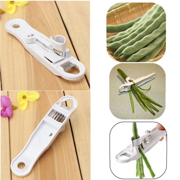 Gnmfd Kitchen Multi-Functional Manual Chopper String Bean Peeler Cutter, Stainless Steel Slicer for Potato Carrot Vegetable Preparation, Handy Food Prep Tool for Cooking Meal Prep