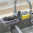 thumbnail image 1 of Gnmfd Kitchen Sink Drainage Mat Soft Silicone Non-Slip Counter Organizer with Space Expansion Compartments Spatter-Proof Draining Board for Household Kitchen Use Dish Drying Essential, 1 of 6