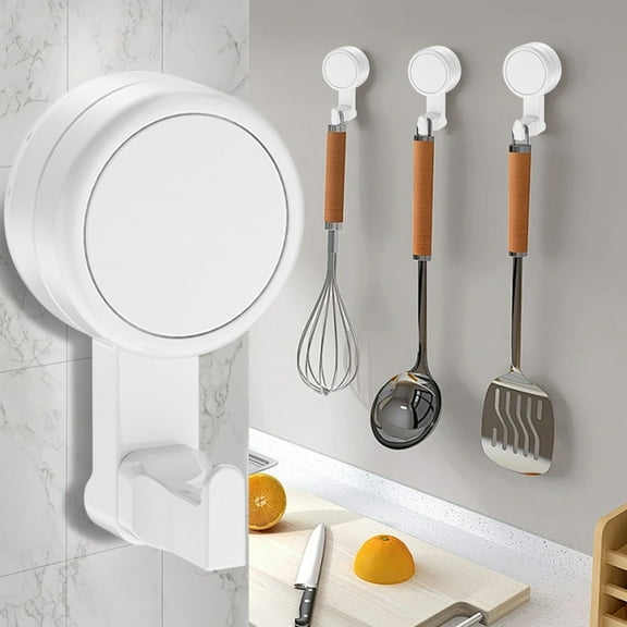 Gnmfd Knob Suction Cup Hook, Strong Vacuum Adhesive Hook for Bathroom, Kitchen, and Household Storage, Multifunctional Organizer for Towels, Coats, Keys, Space-Saving Solution