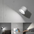 thumbnail image 1 of Gnmfd LED Wall Sconce Rechargeable Battery Operated 360° Magnetic Rotating Light 3 Color Temperatures 3 Brightness Dimmable Wireless Wall Lamp for Bedroom Reading Study, 1 of 8