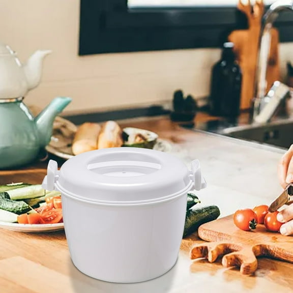 Gnmfd Large Capacity Steam Rice Cooker Bento Box, Microwave Dishwasher Safe Lunch Box for Household Cooking, Meal Prep, Rice Soup Porridge, Office Travel Use