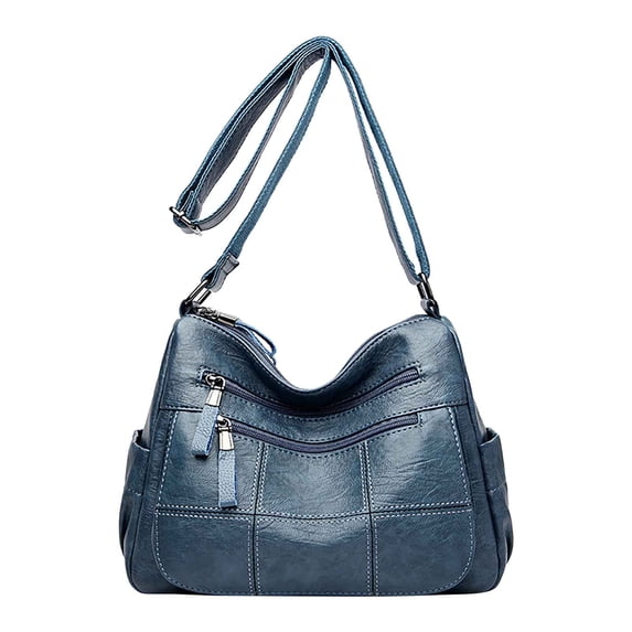 Gnmfd Leather One Shoulder Crossbody Bag Large Capacity Multi Compartment Women Bag For Work Shopping Travel Vacation Party Essentials Storage Organizers And Storage Closet Organizers And Storage
