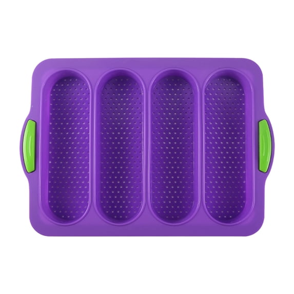 Gnmfd Loaf Bread Pan Set of 1 with Four Cavities, Non-Stick French Bread Baking Pan for Household Use, Easy Release, Oven and Dishwasher Safe, Breakfast, Dinner, Baking, Kitchen Essentials